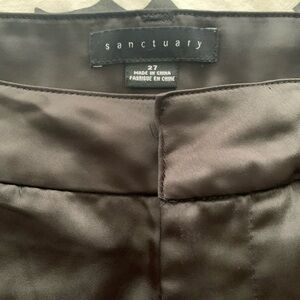 Gently Used – SANCTUARY , black satin dressy, tapered, leg, cargo pants - SZ 27